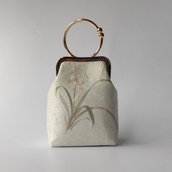 Liz Embroidered Satin Bag