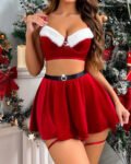 Christmas Velvet Heart Decoration Sexy Suit
