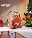 Wrangler_Cow_Print_Decorated_Zipper_Backpack_Brown