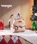 Wrangler_Cow_Print_Decorated_Zipper_Backpack_Brown
